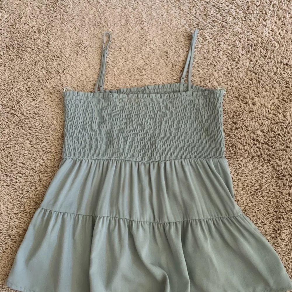 paper crane smocked sz M tank top - Picture 2 of 7